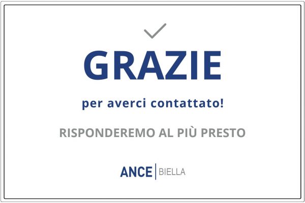Ance Biella - Grazie per averci contattato
